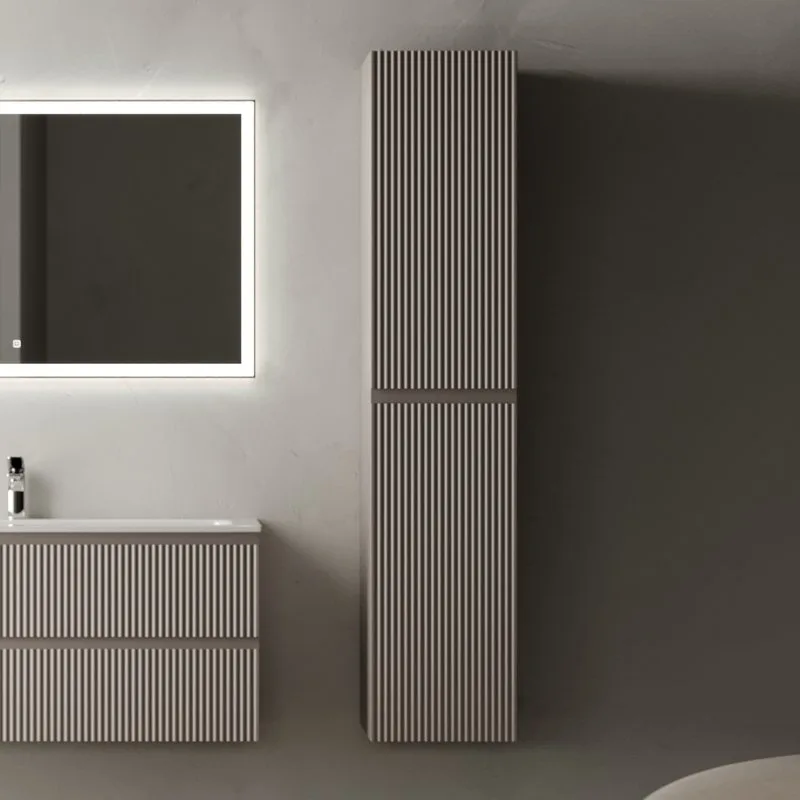 Шкаф-пенал для ванной Sancos Snob R 35 см, универсальный, Doha soft (пыльная роза) Sancos — официальный сайт