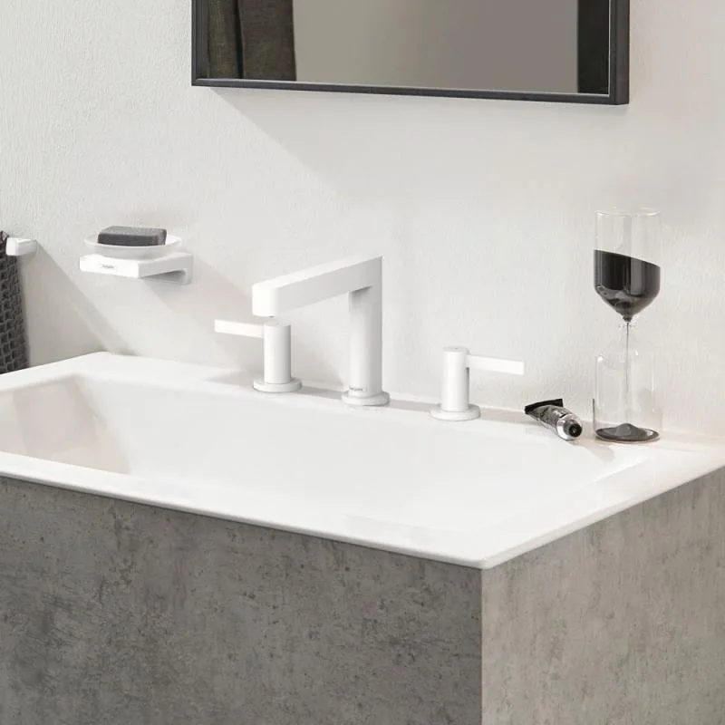 Смеситель для раковины Hansgrohe Finoris 110 76033700 матовый белый Sancos — официальный сайт