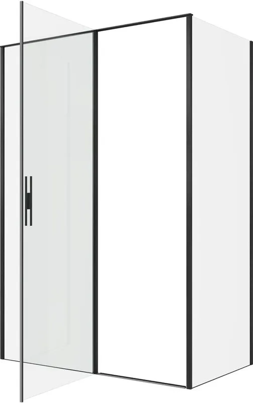 Душевой уголок Allen Brau Priority 140x80, профиль черный браш, стекло прозрачное Sancos — официальный сайт