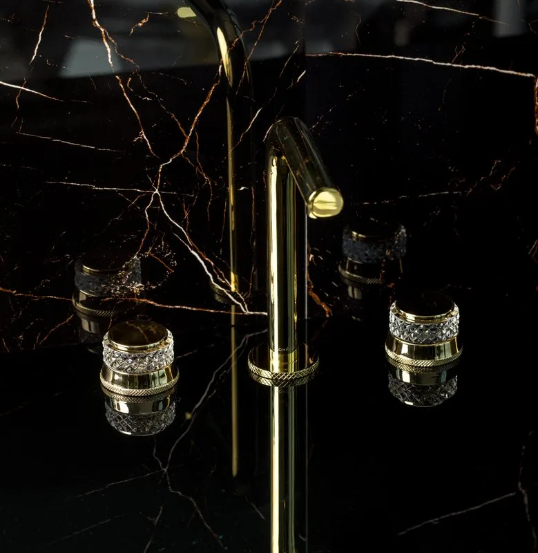Смеситель для раковины Boheme Aura 152-G-A золото Sancos — официальный сайт