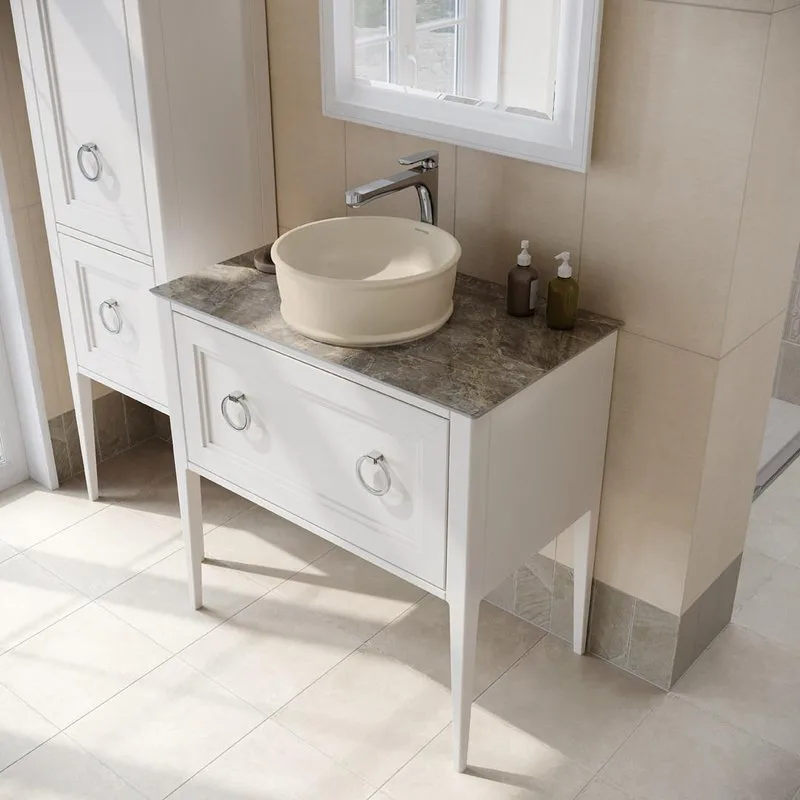 Накладная раковина KERAMA MARAZZI Circo 36 песочная матовая Sancos — официальный сайт
