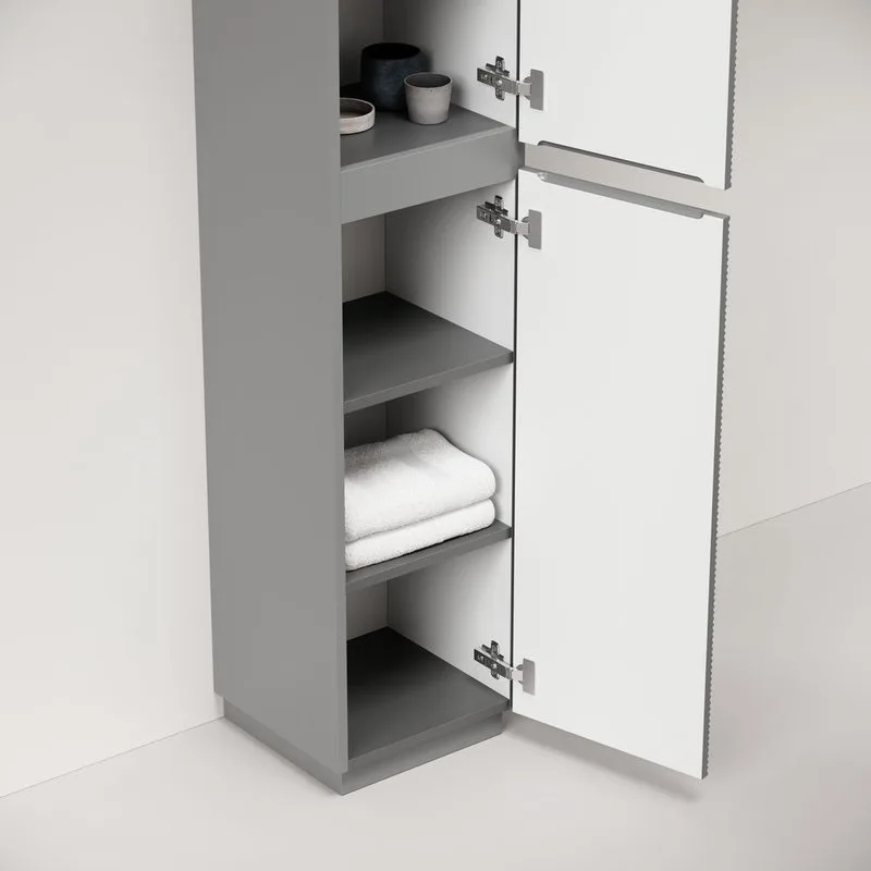 Шкаф-пенал для ванной напольный Sancos Folk Floor 350х350х1880 мм, Ergraut soft Sancos — официальный сайт