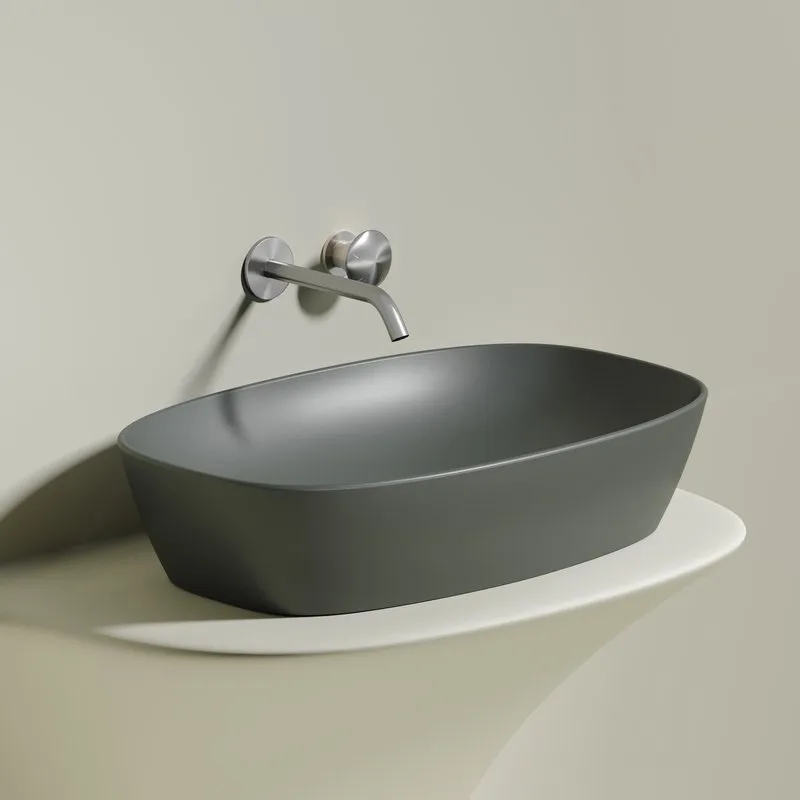 Накладная раковина Ceramicanova Element CN6049MH антрацит матовая Sancos — официальный сайт