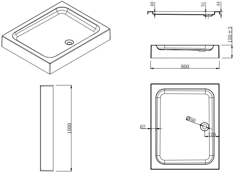 Душевой уголок Esbano ESR-8022 100x80,с поддоном Sancos — официальный сайт