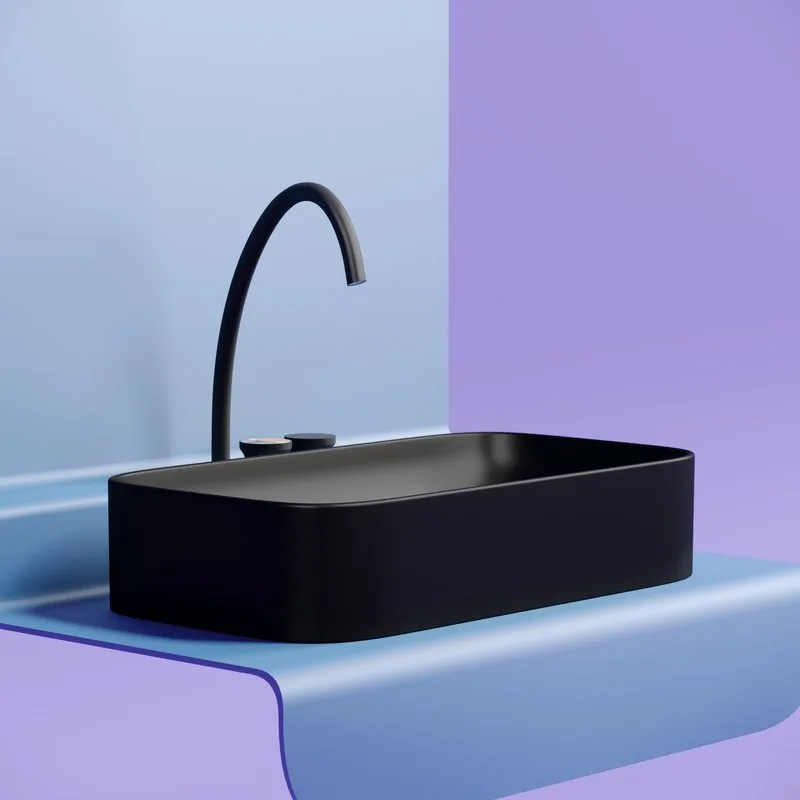 Накладная раковина Ceramicanova Element CN6054MB черная матовая Sancos — официальный сайт