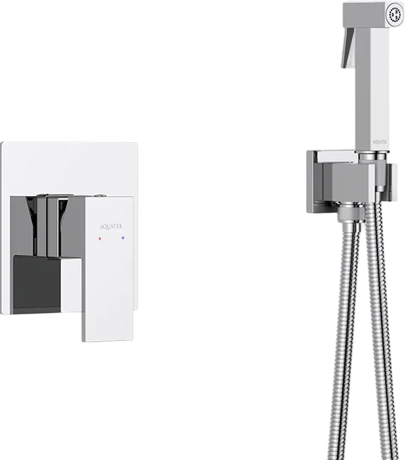 Гигиенический душ AQUATEK Либра AQ1619CR со смесителем, С ВНУТРЕННЕЙ ЧАСТЬЮ, хром Sancos — официальный сайт