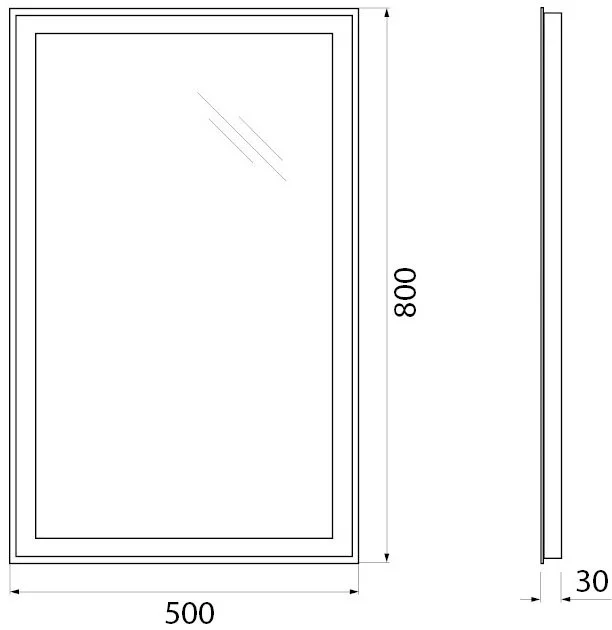 Зеркало BelBagno SPC-GRT-500-800-LED-BTN Sancos — официальный сайт