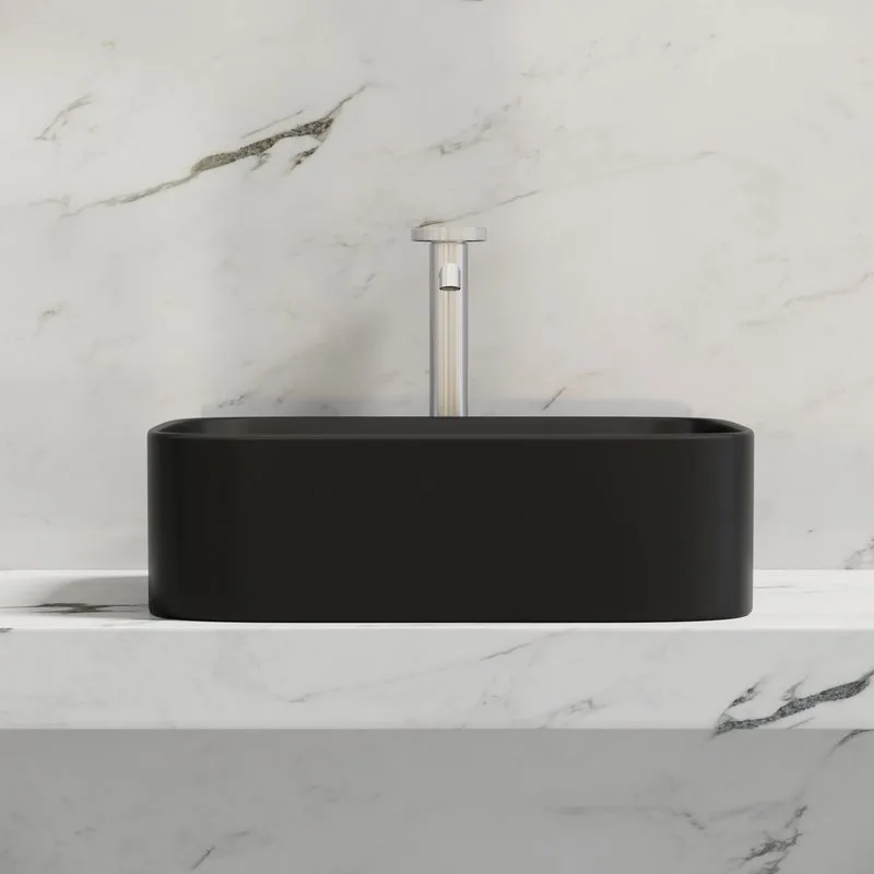 Накладная раковина Ceramicanova Element CN6052MB черная матовая Sancos — официальный сайт