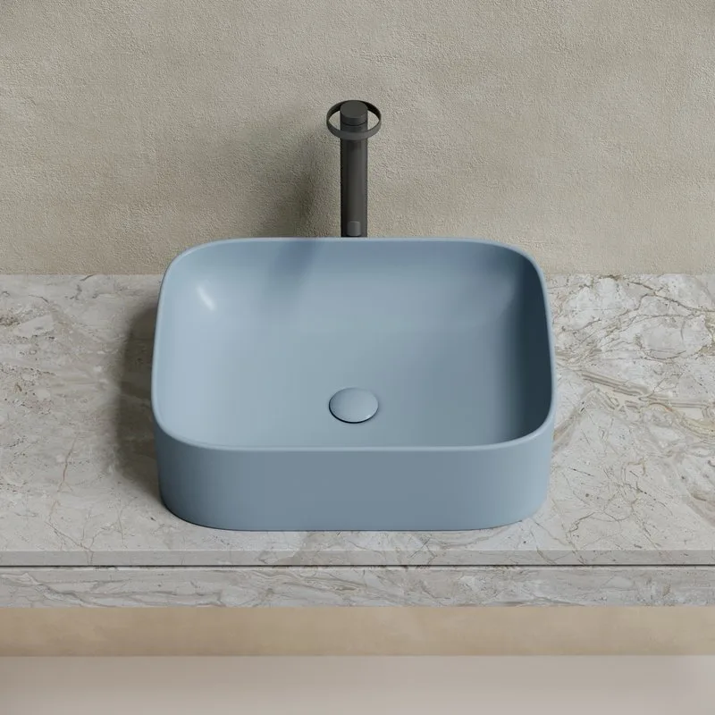 Накладная раковина Ceramicanova Element CN6052MHL серо-голубая матовая Sancos — официальный сайт