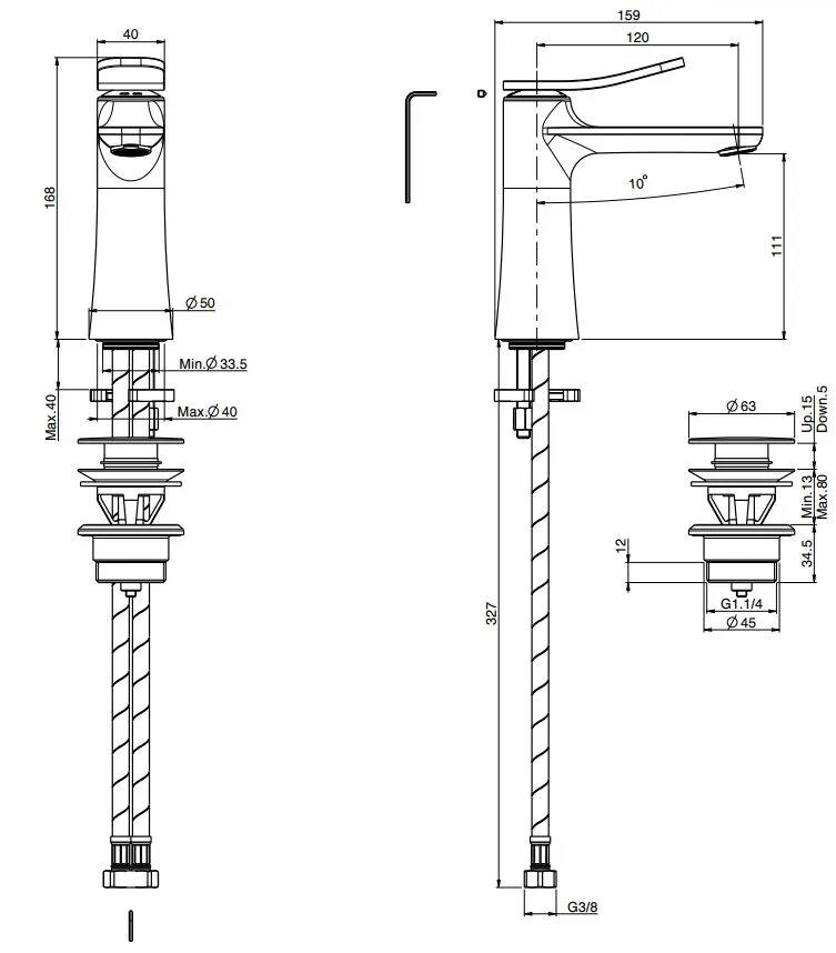 Смеситель для раковины Fima Carlo Frattini Flo F3801CR хром Sancos — официальный сайт