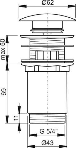 Донный клапан для раковины Ravak X01373 ClickClack длинный Sancos — официальный сайт