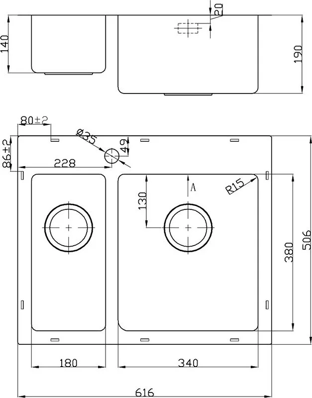 Мойка кухонная Oulin OL-FTR202R Sancos — официальный сайт