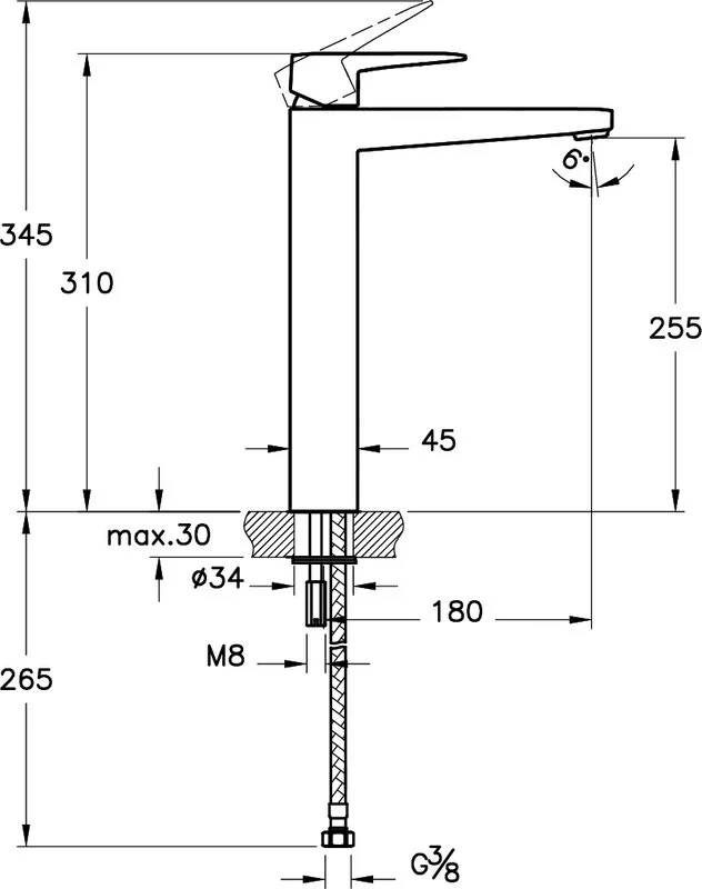 Смеситель для раковины VitrA Root Square A4273336EXP черный Sancos — официальный сайт