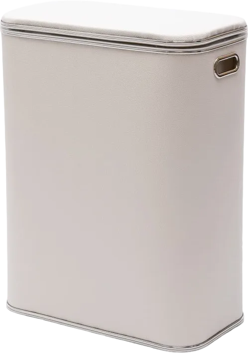 Корзина для белья Geralis KHWH-B белая, хром, стандартная Sancos — официальный сайт