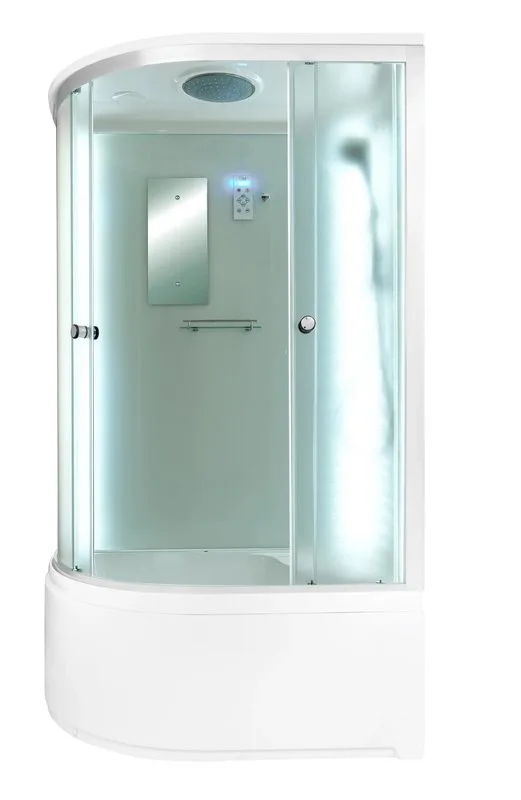 Душевая кабина DTO D120SR LED (120х80х220), высокий поддон (50 см), профиль хром, стекло матовое (4  Sancos — официальный сайт