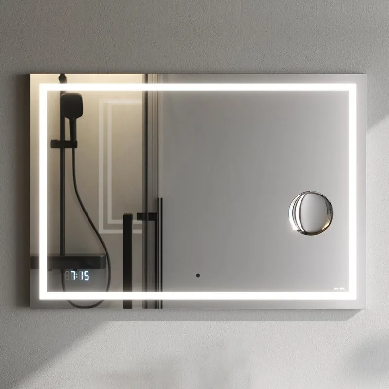 Зеркало AM.PM Gem 100 с LED-подсветкой, часами и косметическим зеркалом Sancos — официальный сайт