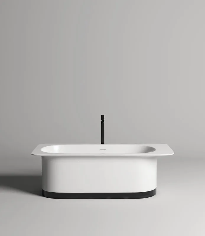 Ванна из искусственного камня Salini Ninfea S-Stone 180x80 см, отдельностоящая, матовая белая, со сл Sancos — официальный сайт