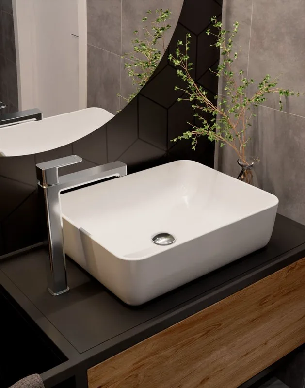 Смеситель для раковины высокий хром, AQUAme Parma AQM6614CR Sancos — официальный сайт
