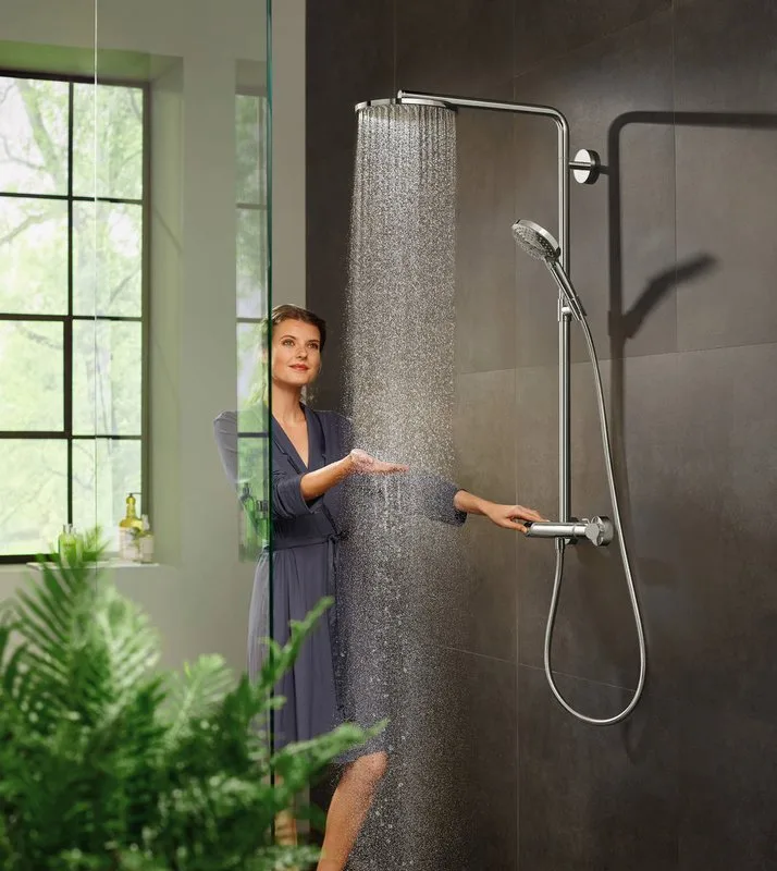 Душевая стойка Hansgrohe Raindance Select S 240 1jet 27633000, Showerpipe, хром Sancos — официальный сайт