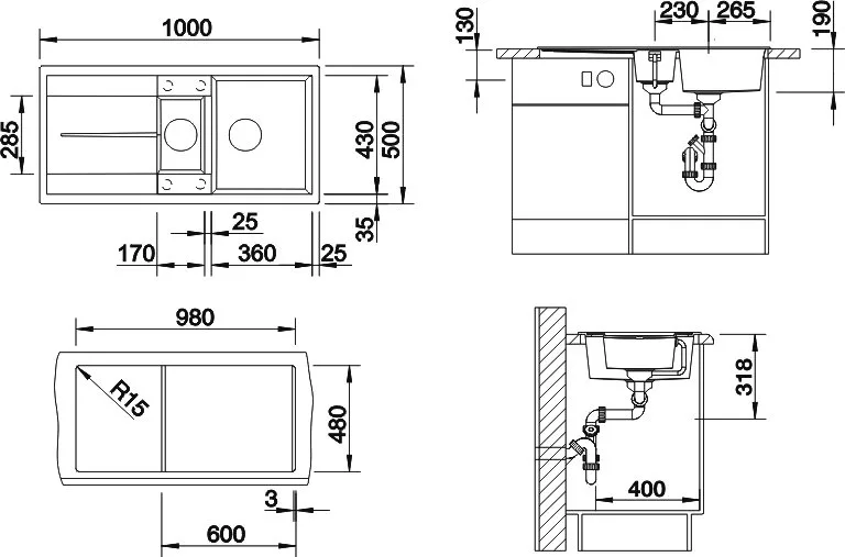 Мойка кухонная Blanco Metra 6S 513046 белая Sancos — официальный сайт