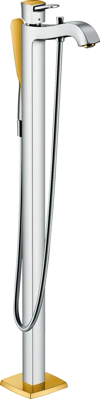 Напольный смеситель для ванны с душем Hansgrohe Metropol Classic 31445090, хром - золото Sancos — официальный сайт
