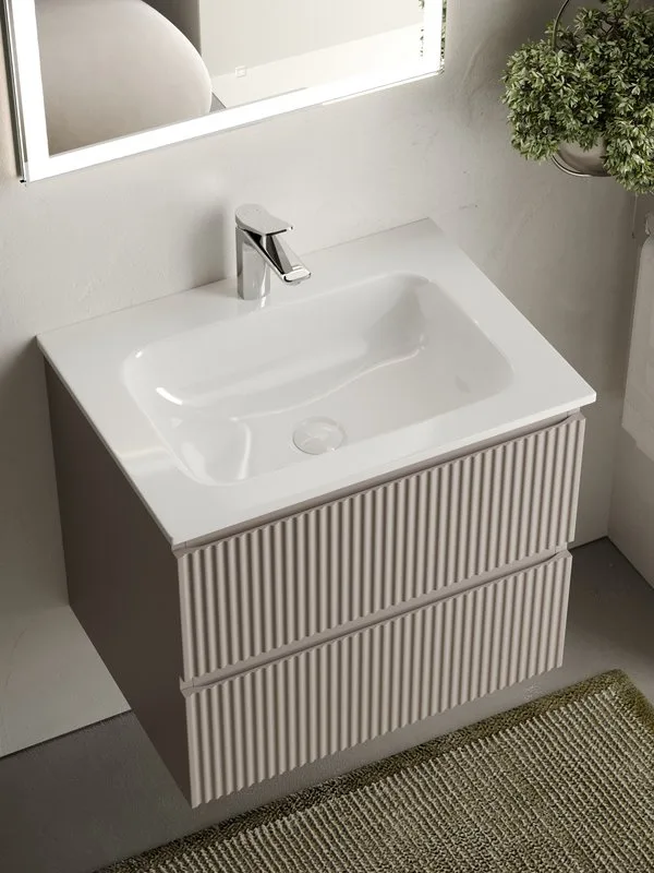 Тумба под раковину Sancos Snob R 60 подвесная Doha soft (пыльная роза), SNR60SM Sancos — официальный сайт