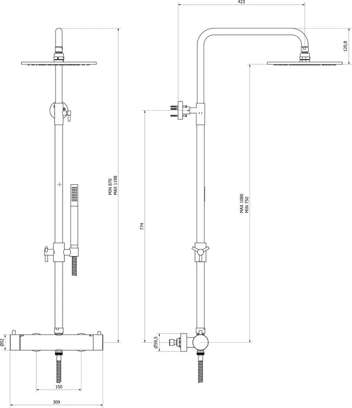 Душевая стойка IB Rubinetterie Milanotorino MT801CC, chrome Sancos — официальный сайт