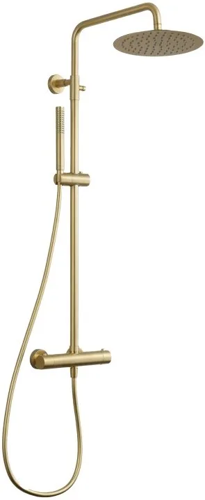 Душевая стойка Splendy Relax P RP208XTR25C1GM, с термостатом, брашированное золото Sancos — официальный сайт