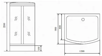 Душевая кабина Timo Comfort T-8815, Fabric Glass, с низким поддоном Sancos — официальный сайт