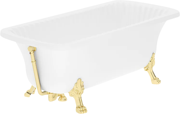 Ванна из искусственного камня Migliore Olivia 24393 175x80 см, левая, отдельностоящая, белая, с деко Sancos — официальный сайт