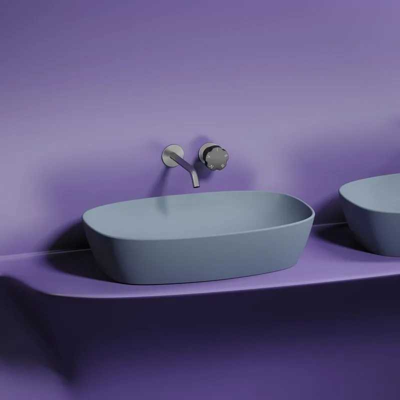 Накладная раковина Ceramicanova Element CN6049MHL серо-голубая матовая Sancos — официальный сайт