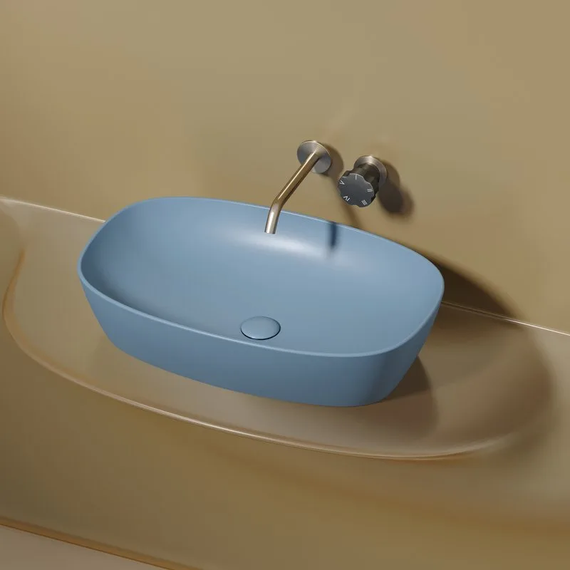 Накладная раковина Ceramicanova Element CN6049ML голубая матовая Sancos — официальный сайт