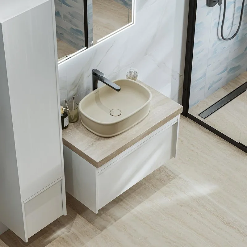 Накладная раковина KERAMA MARAZZI Circo 50 песочная матовая Sancos — официальный сайт