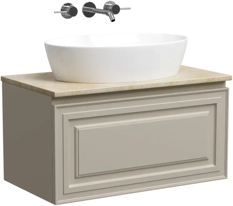 Тумба с раковиной Sancos Very 80 см, beige soft, столешница бежевая, раковина CN5018 Sancos — официальный сайт