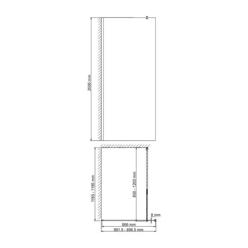 Душевая перегородка Wasserkraft Rur 30W 90 см, профиль хром, стекло прозрачное Sancos — официальный сайт