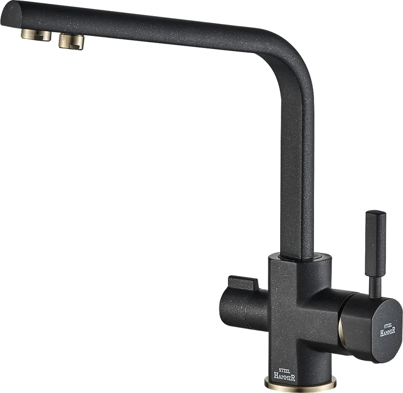 Смеситель для кухни Steel Hammer SH 909 Black Br Sancos — официальный сайт