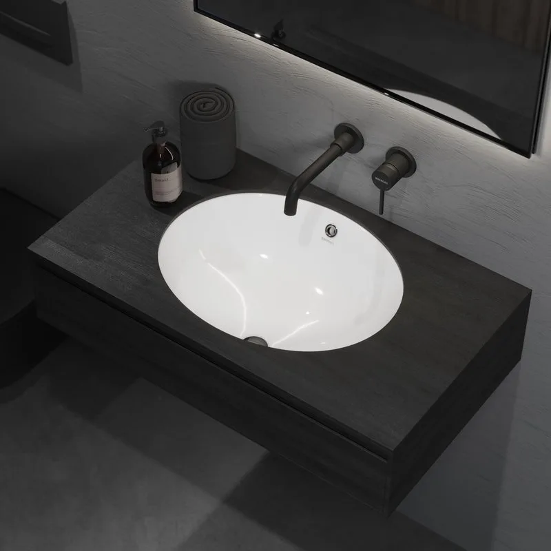 Раковина Berges Ego 56x45, глянцевая белая Sancos — официальный сайт