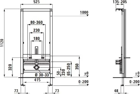 Система инсталляции для биде Laufen Lis 8.9266.0.000.000.1 Sancos — Оригинал