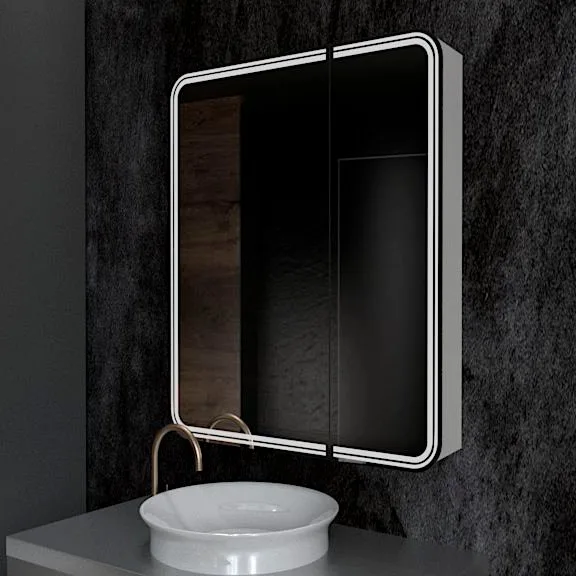 Зеркало-шкаф Art&Max Verona 70 L с подсветкой Sancos — официальный сайт