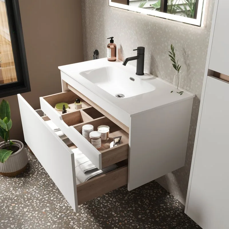 Тумба с раковиной Sancos Smart 60 см белый глянец Sancos — официальный сайт
