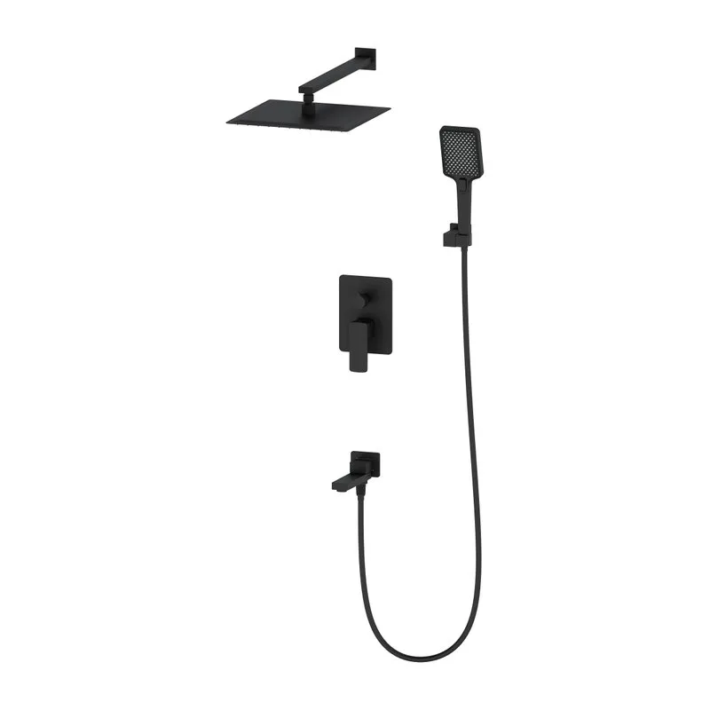 Душевой комплект Oliveeka D OL-939003-MB С ВНУТРЕННЕЙ ЧАСТЬЮ, матовый черный Sancos — официальный сайт