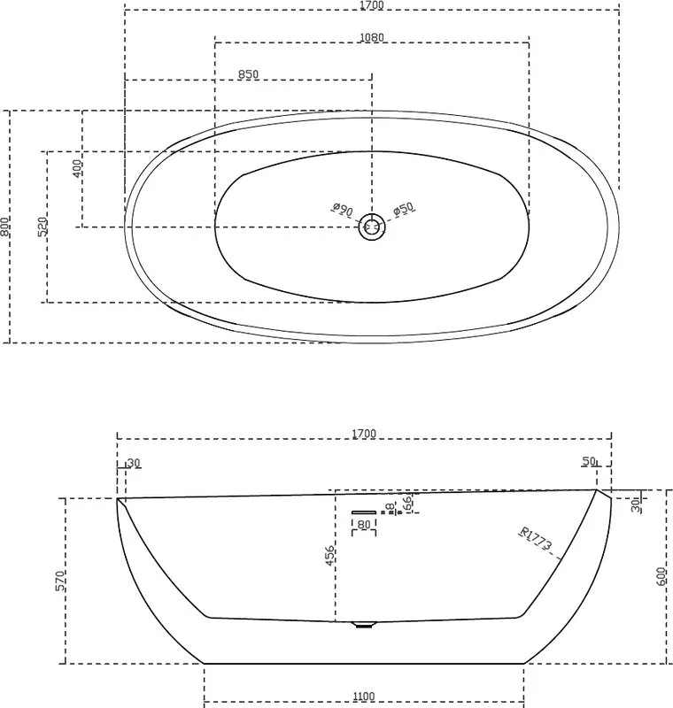 Акриловая ванна Abber AB9285 170x80 см, отдельностоящая, белая, овальная, с каркасом, со сливом-пере Sancos — официальный сайт