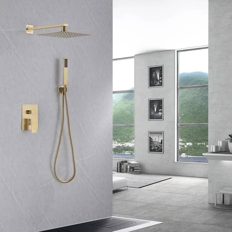 Душевой комплект Abber Daheim AF8219G, С ВНУТРЕННЕЙ ЧАСТЬЮ, золотой матовый Sancos — официальный сайт