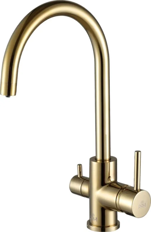 Смеситель для кухни Paulmark Essen Es213211-G золотой Sancos — официальный сайт