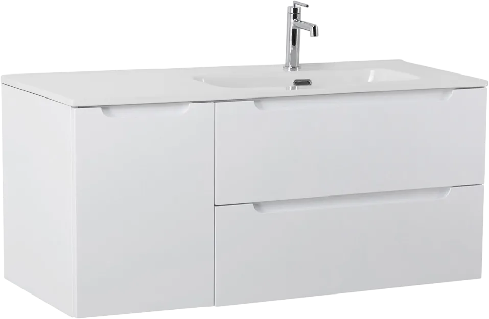 Тумба под раковину без столешницы BelBagno Etna 120 R 2 ящика, дверца, bianco lucido Sancos — официальный сайт