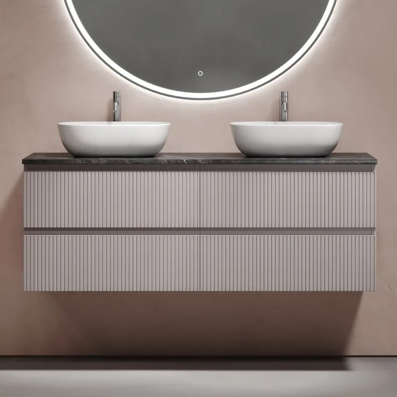Тумба с раковиной Sancos Snob T 160 doha soft, столешница черный мрамор TT160A1X, раковина CN6009 Sancos — официальный сайт