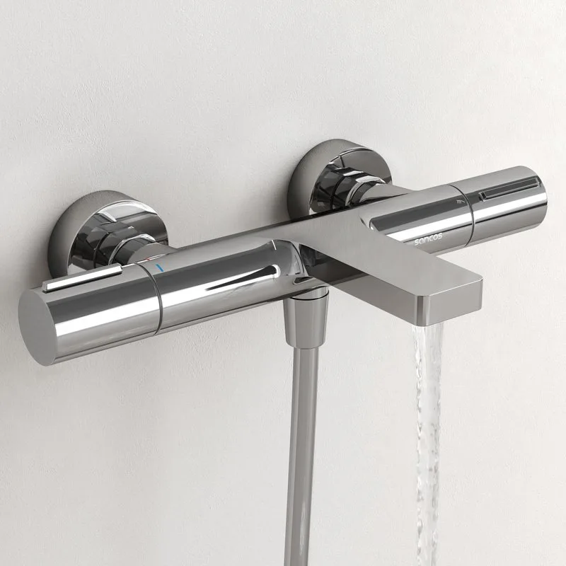 Термостатический смеситель для ванны и душа Sancos Etna, хром, SC9006CH Sancos — официальный сайт
