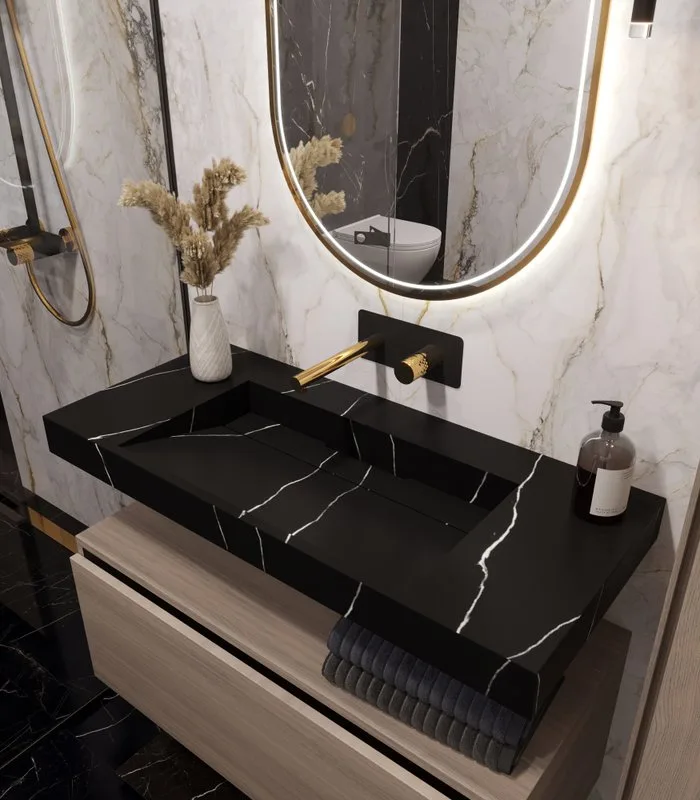 Раковина Armadi Art Flat Nero Marquina 100 Sancos — официальный сайт
