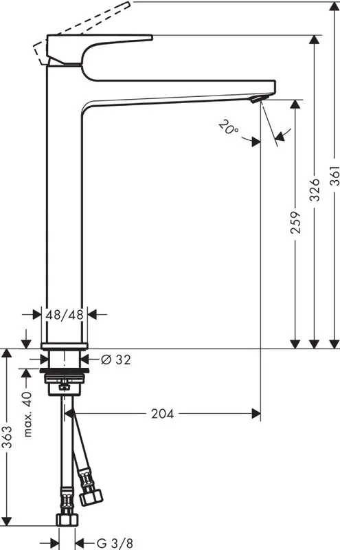 Смеситель для раковины Hansgrohe Metropol 74512000 Sancos — официальный сайт