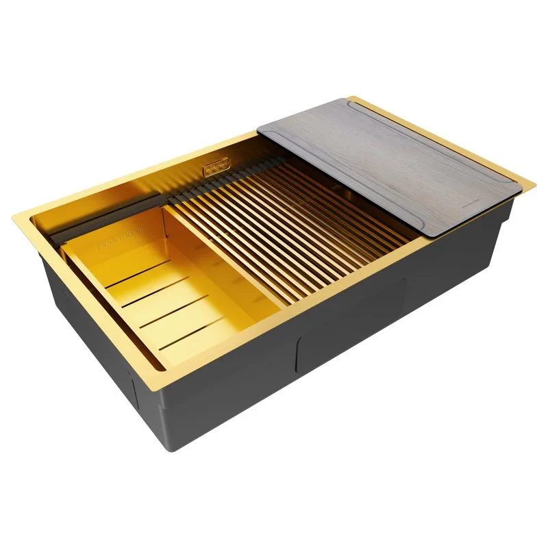 Мойка кухонная Paulmark Next-Multi Sink 74 UNI PM787445-BG брашированное золото Sancos — официальный сайт